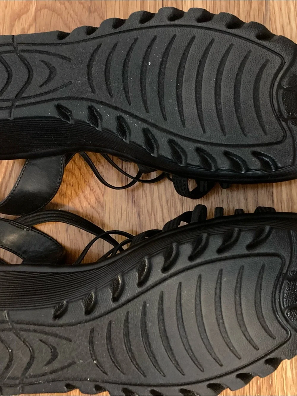 Skechers Black Strappy Memory Foam Slingback Sandals